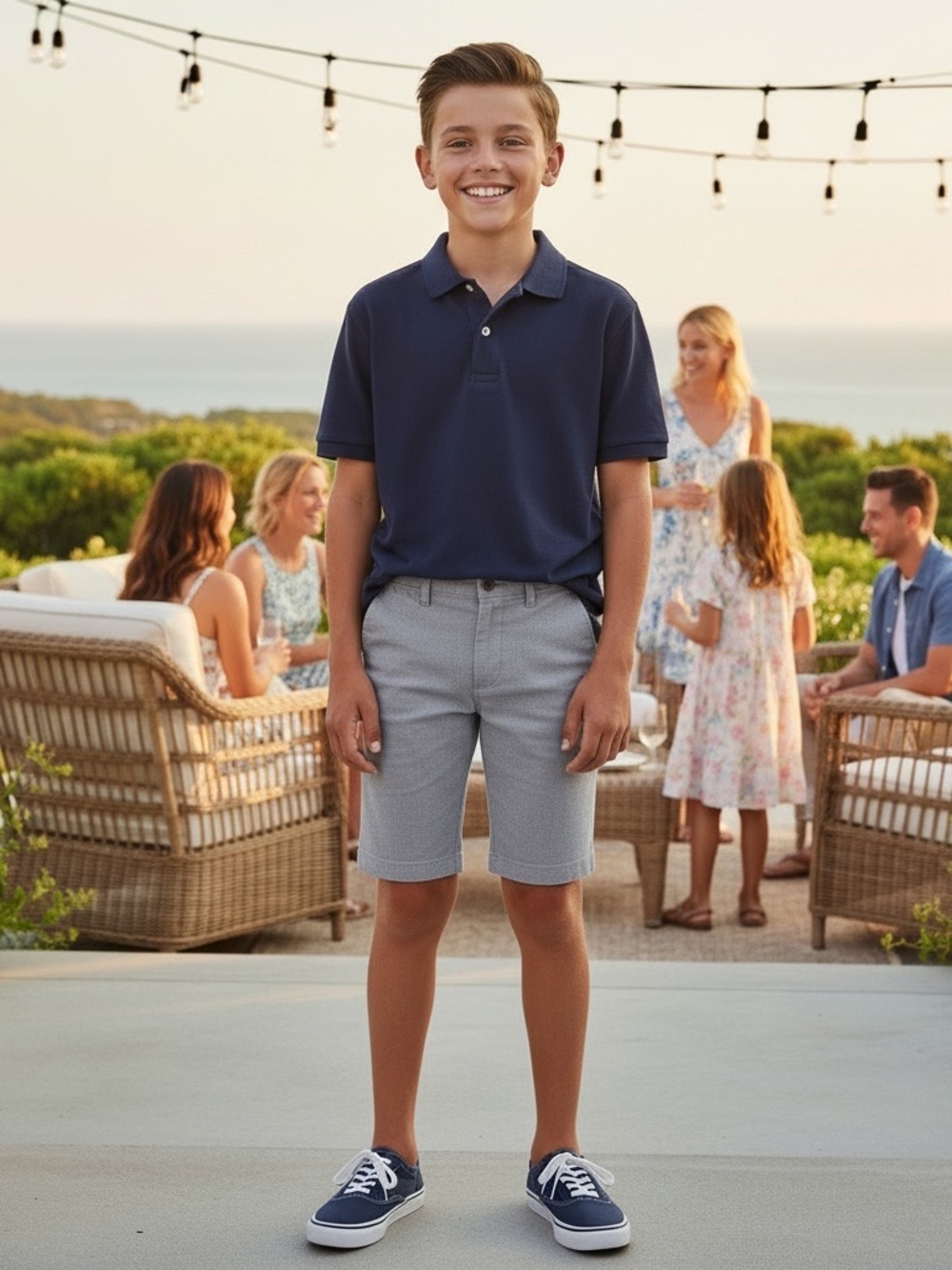 NWT PGA Tour Boys' Golf‎ Performance Flat Front Shorts Stretch UPF50